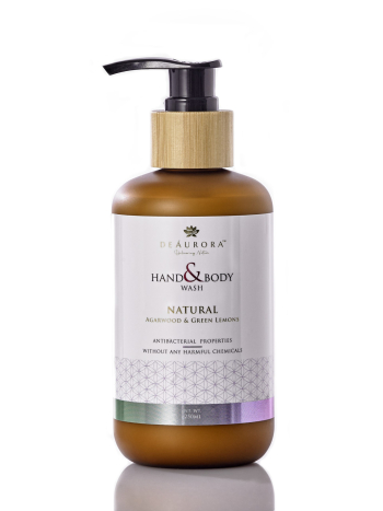 DeÁurora Hand & Body Wash - Agarwood & Green lemons 250ml